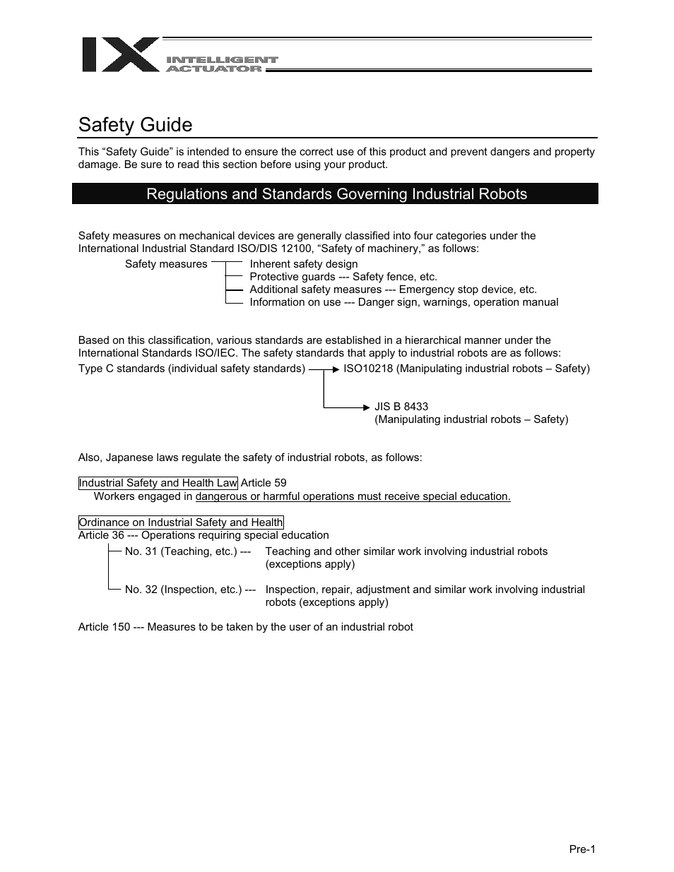 Safety guide | IAI America XSEL-QX User Manual | Page 15 / 558