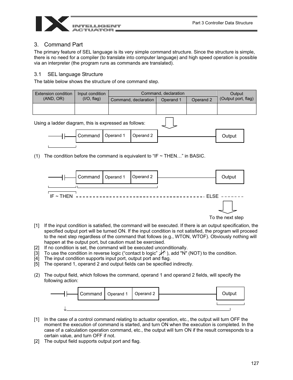 Command part, Sel language structure | IAI America XSEL-QX User Manual | Page 151 / 558