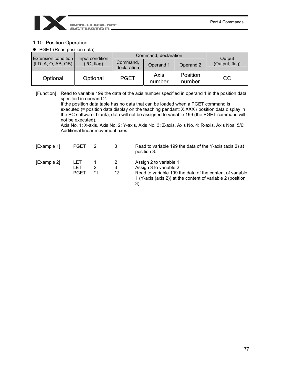 10 position operation | IAI America XSEL-QX User Manual | Page 201 / 558