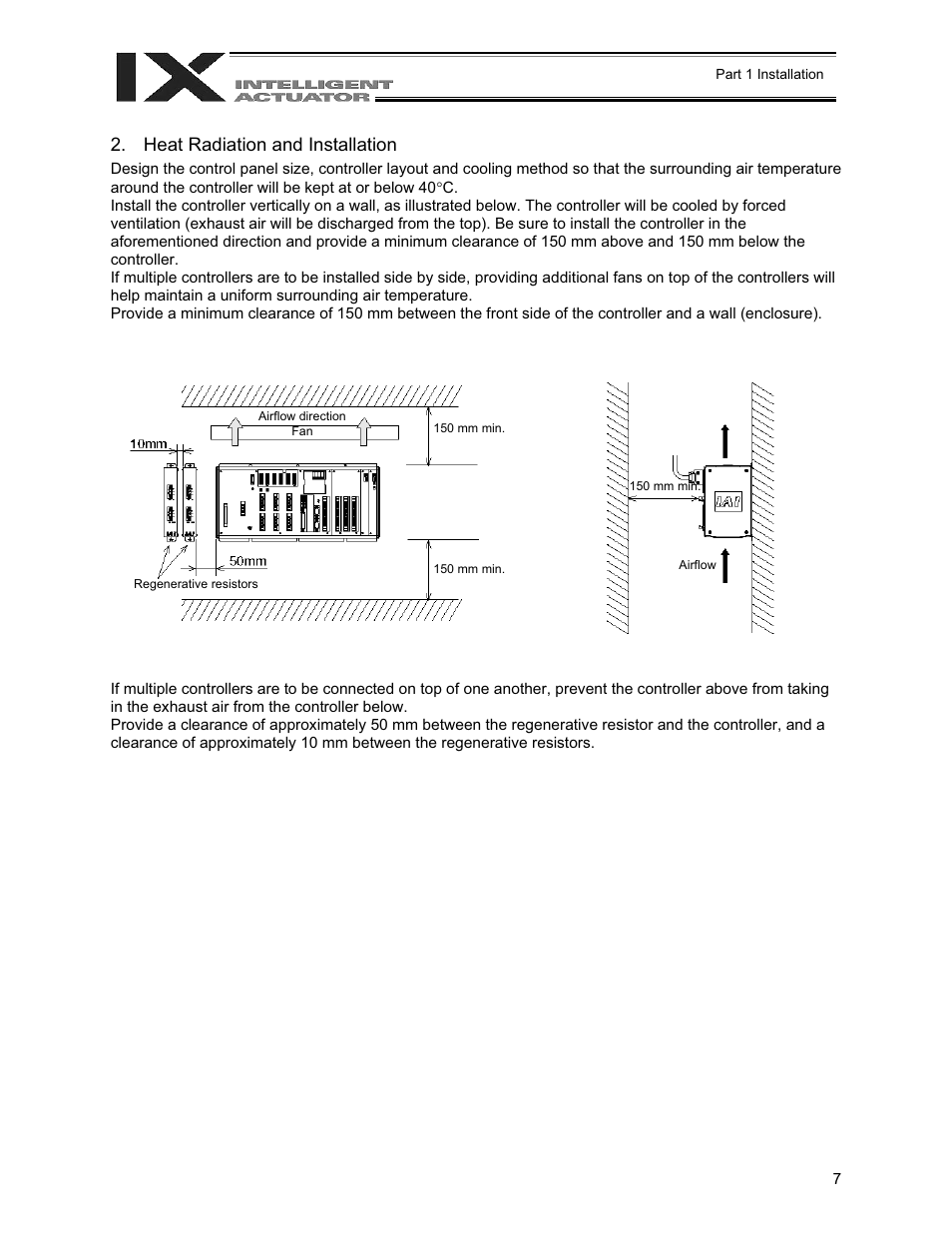 Heat radiation and installation | IAI America XSEL-QX User Manual | Page 31 / 558