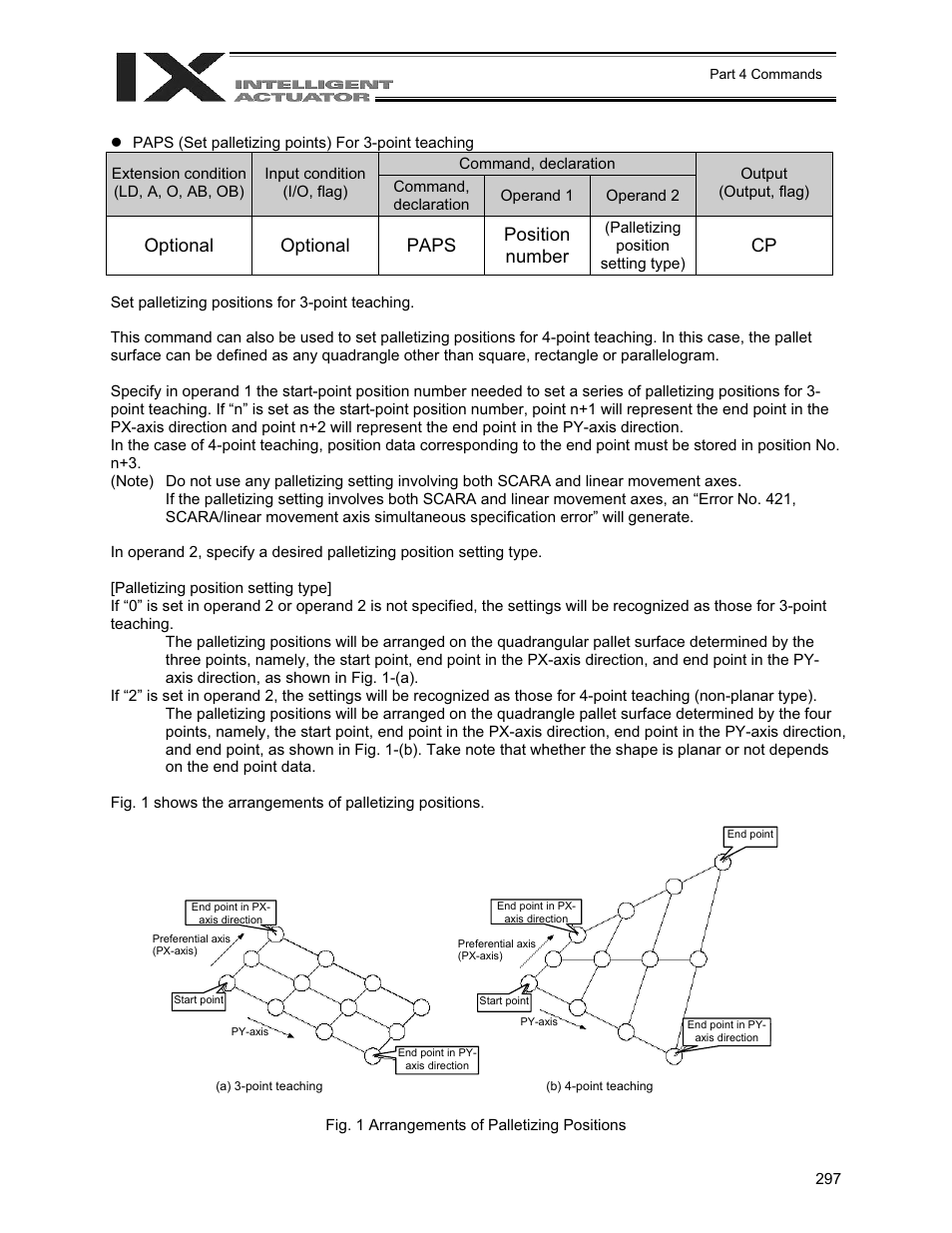 Optional optional paps position number | IAI America XSEL-QX User Manual | Page 321 / 558