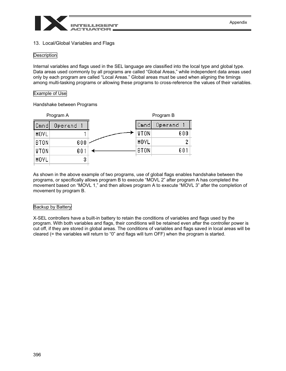 Local/global variables and flags | IAI America XSEL-QX User Manual | Page 420 / 558
