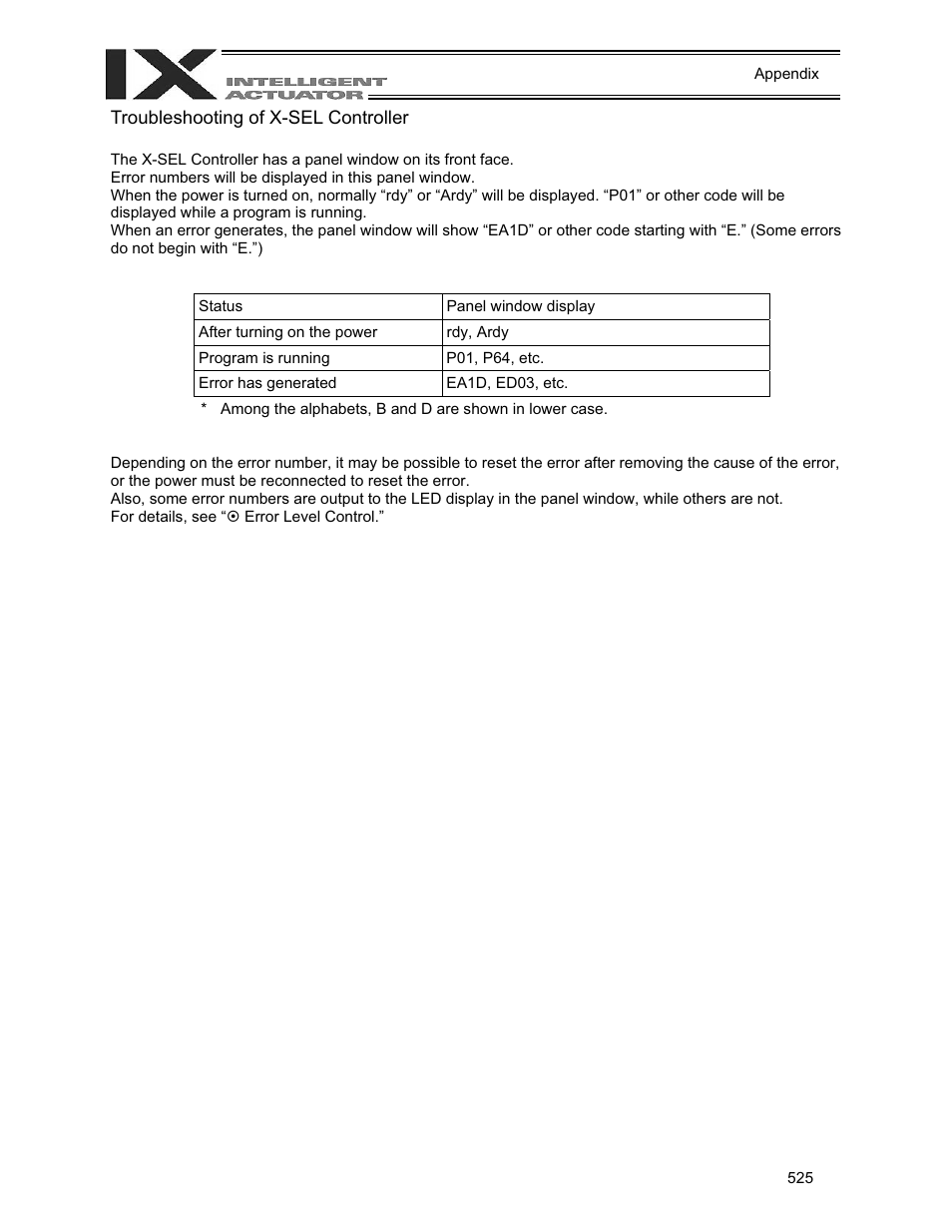 Troubleshooting of x-sel controller | IAI America XSEL-QX User Manual | Page 549 / 558