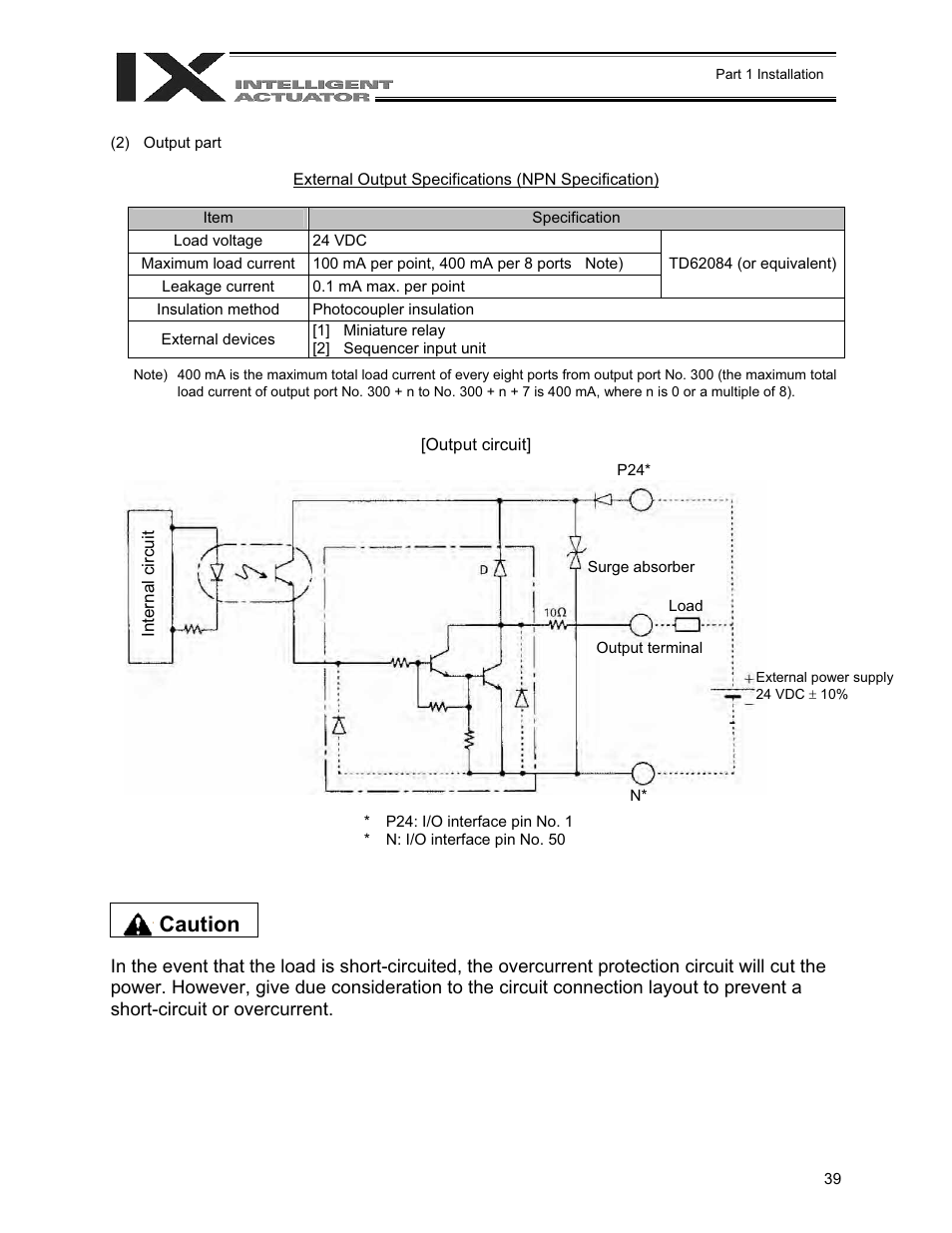 Caution | IAI America XSEL-QX User Manual | Page 63 / 558
