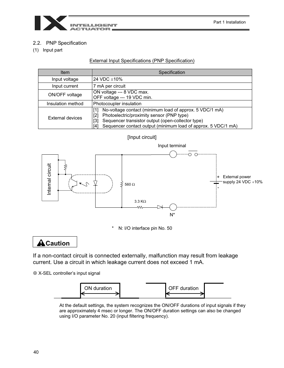 Pnp specification, Caution | IAI America XSEL-QX User Manual | Page 64 / 558