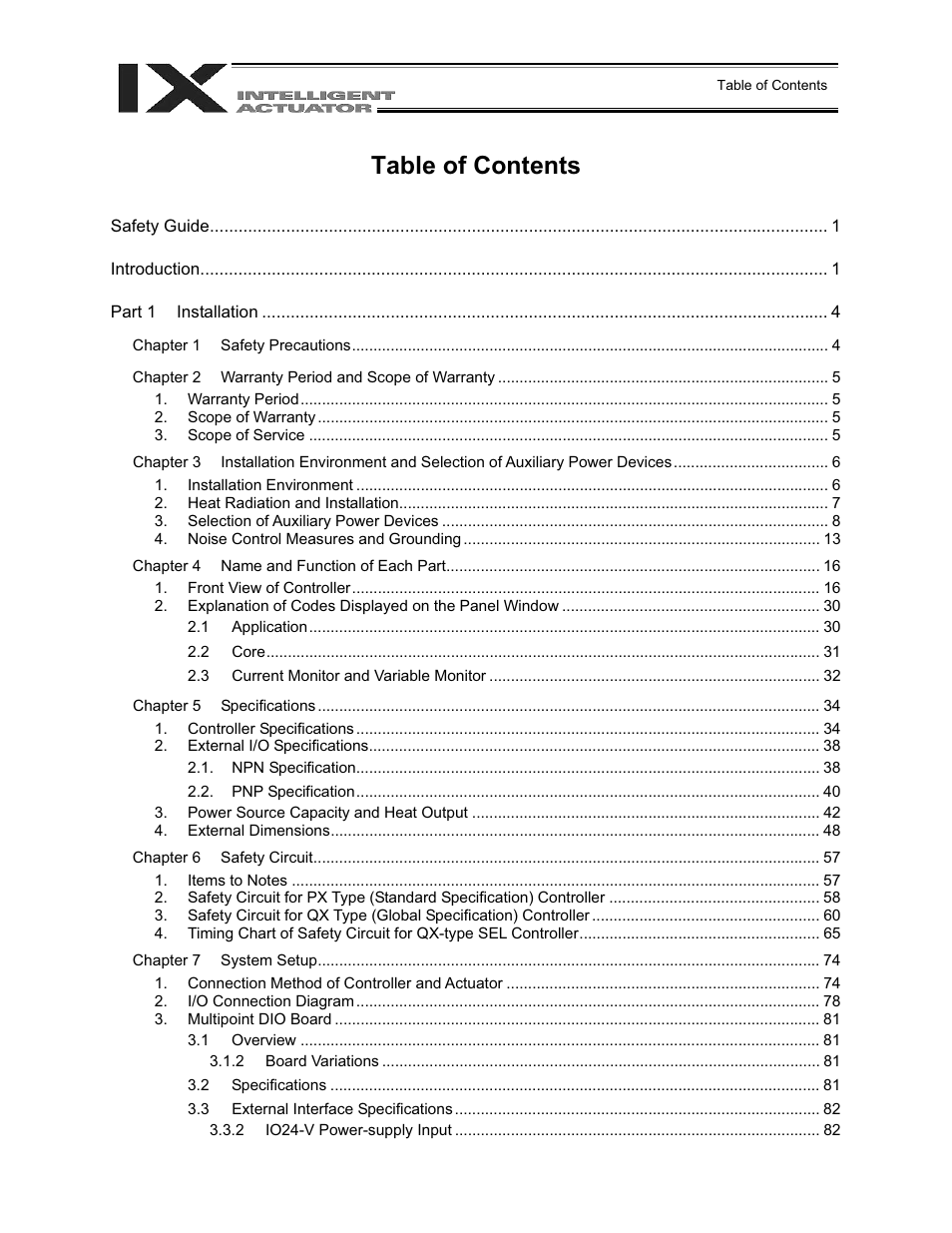 IAI America XSEL-QX User Manual | Page 9 / 558