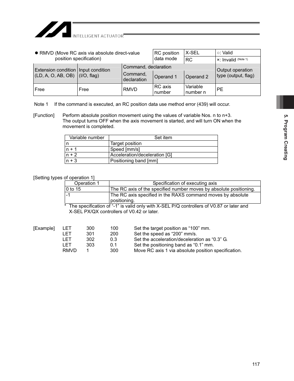 IAI America XSEL-S User Manual | Page 123 / 154