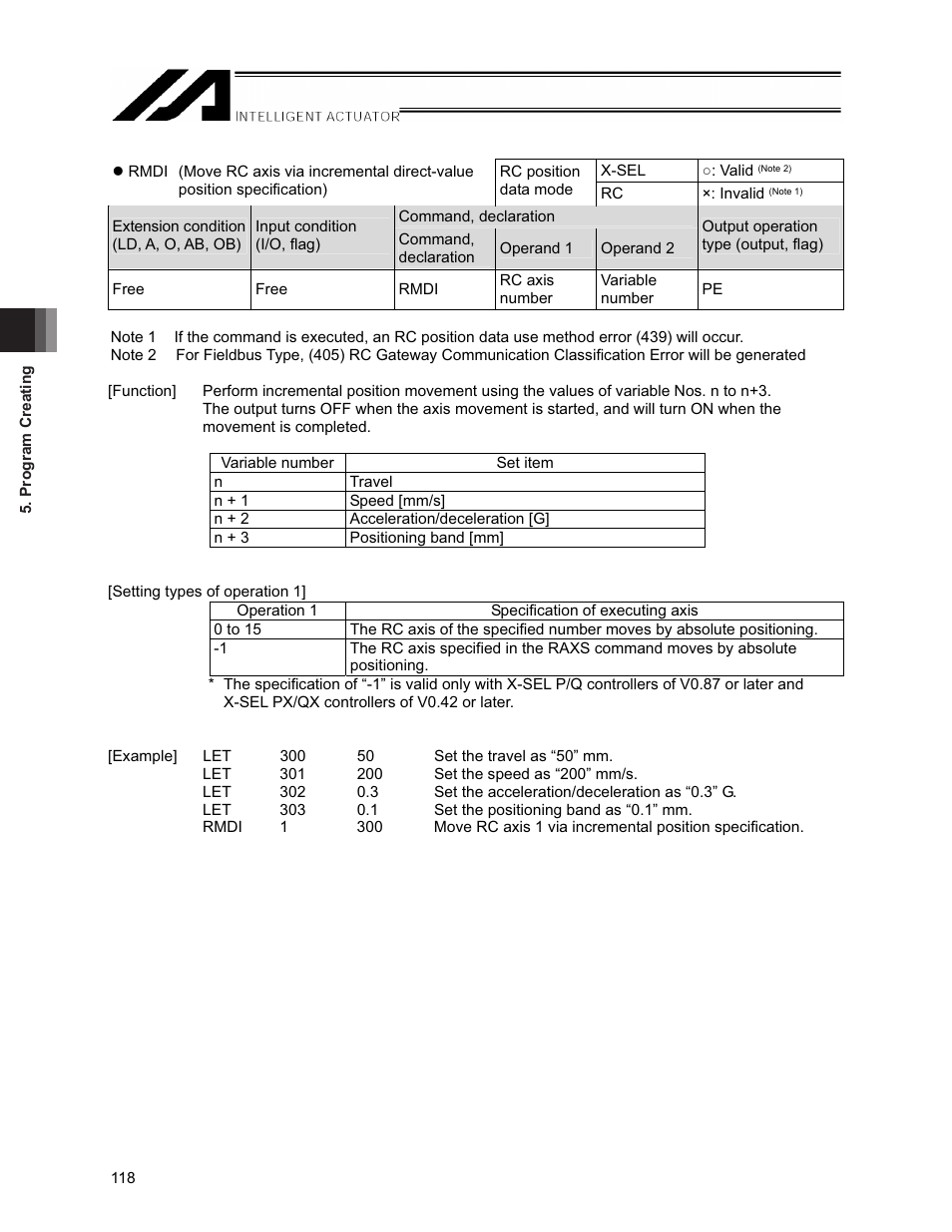 IAI America XSEL-S User Manual | Page 124 / 154