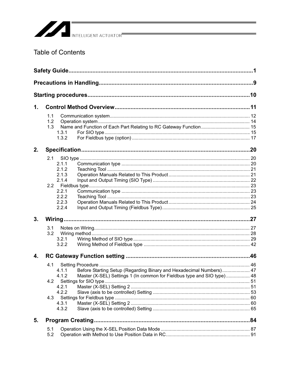IAI America XSEL-S User Manual | Page 5 / 154