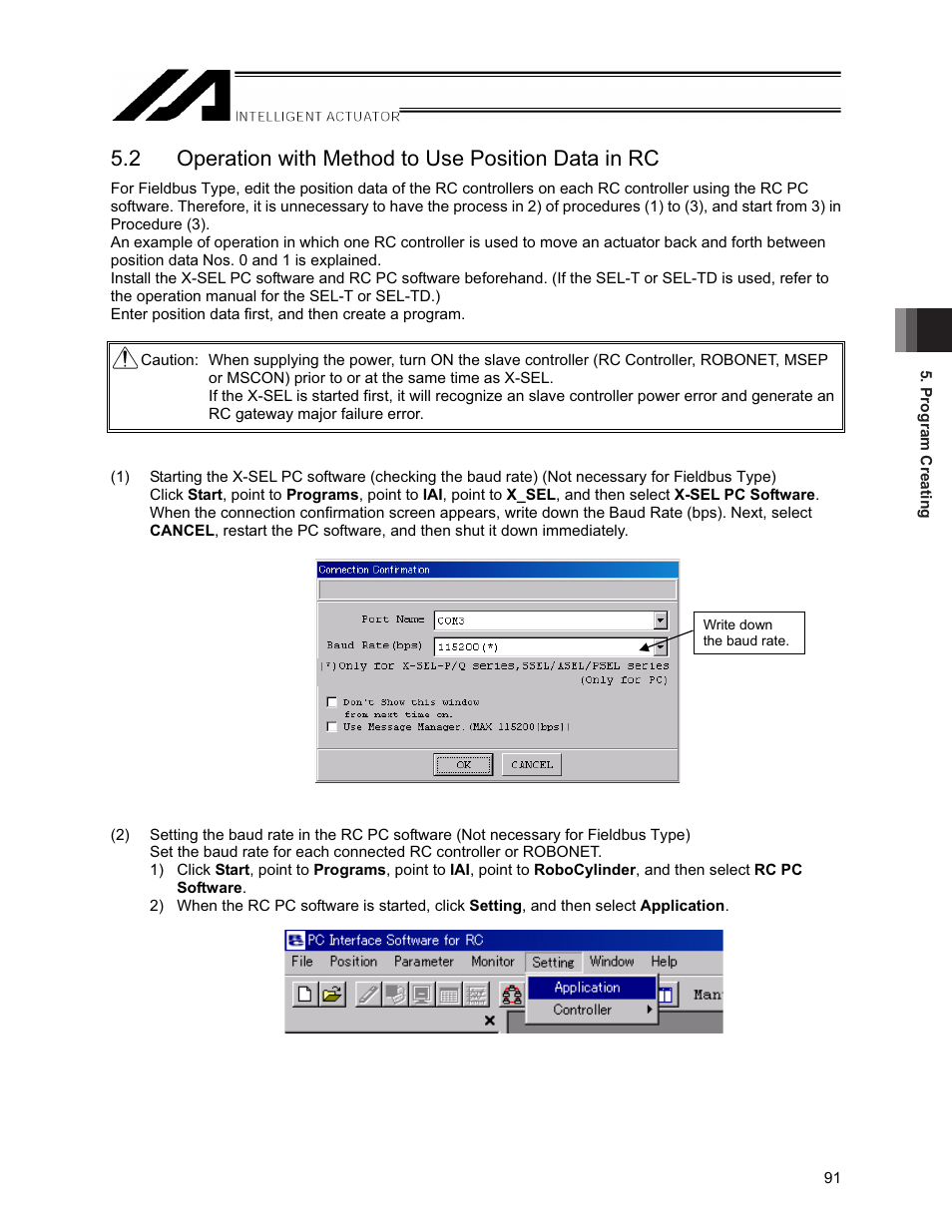 2 operation with method to use position data in rc | IAI America XSEL-S User Manual | Page 97 / 154