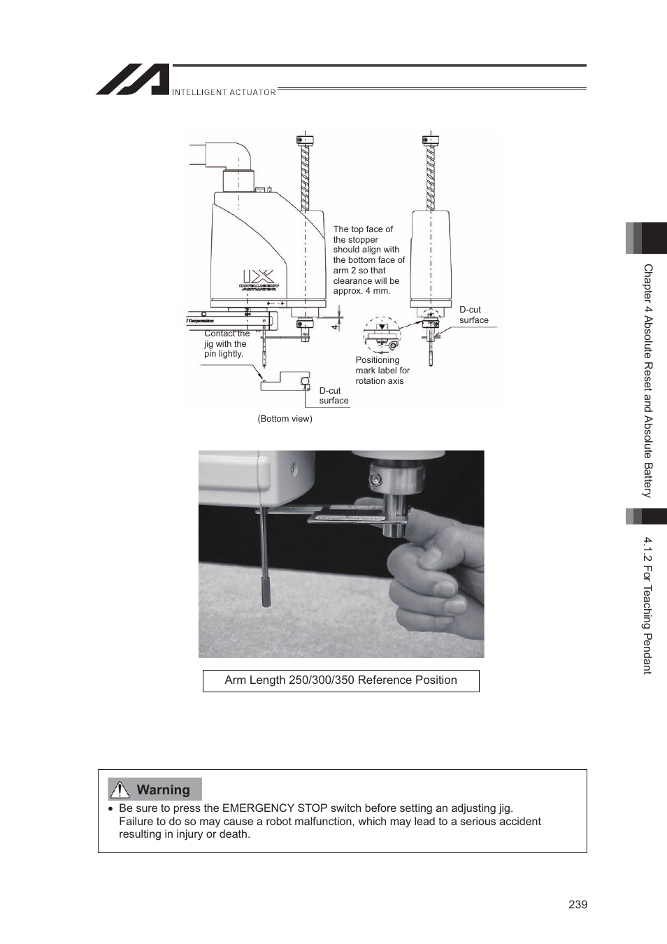Warning | IAI America XSEL-S User Manual | Page 247 / 544