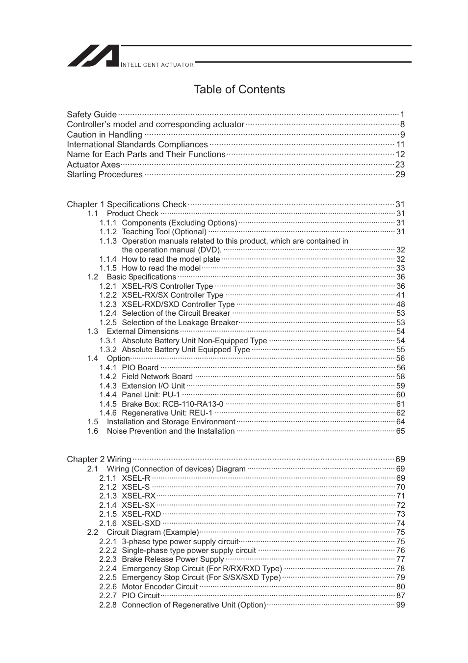 IAI America XSEL-S User Manual | Page 5 / 544
