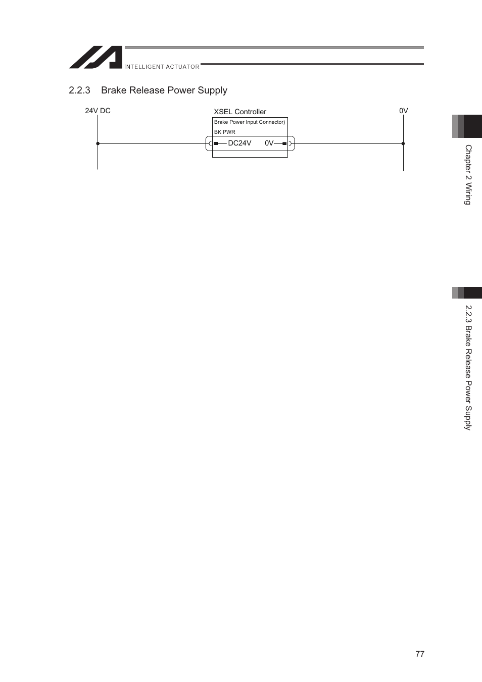 3 brake release power supply | IAI America XSEL-S User Manual | Page 85 / 544