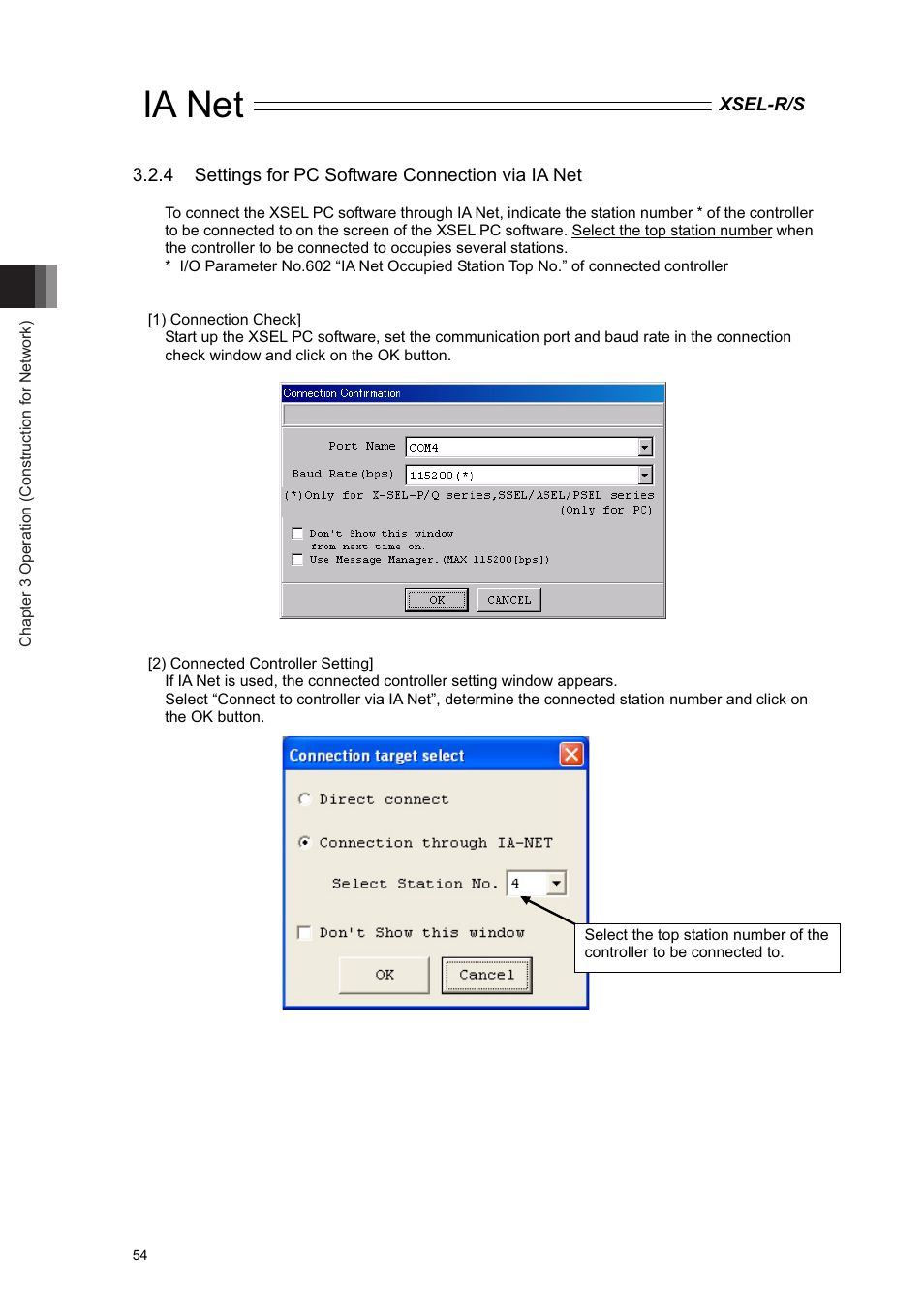 Ia net | IAI America XSEL-S User Manual | Page 60 / 84