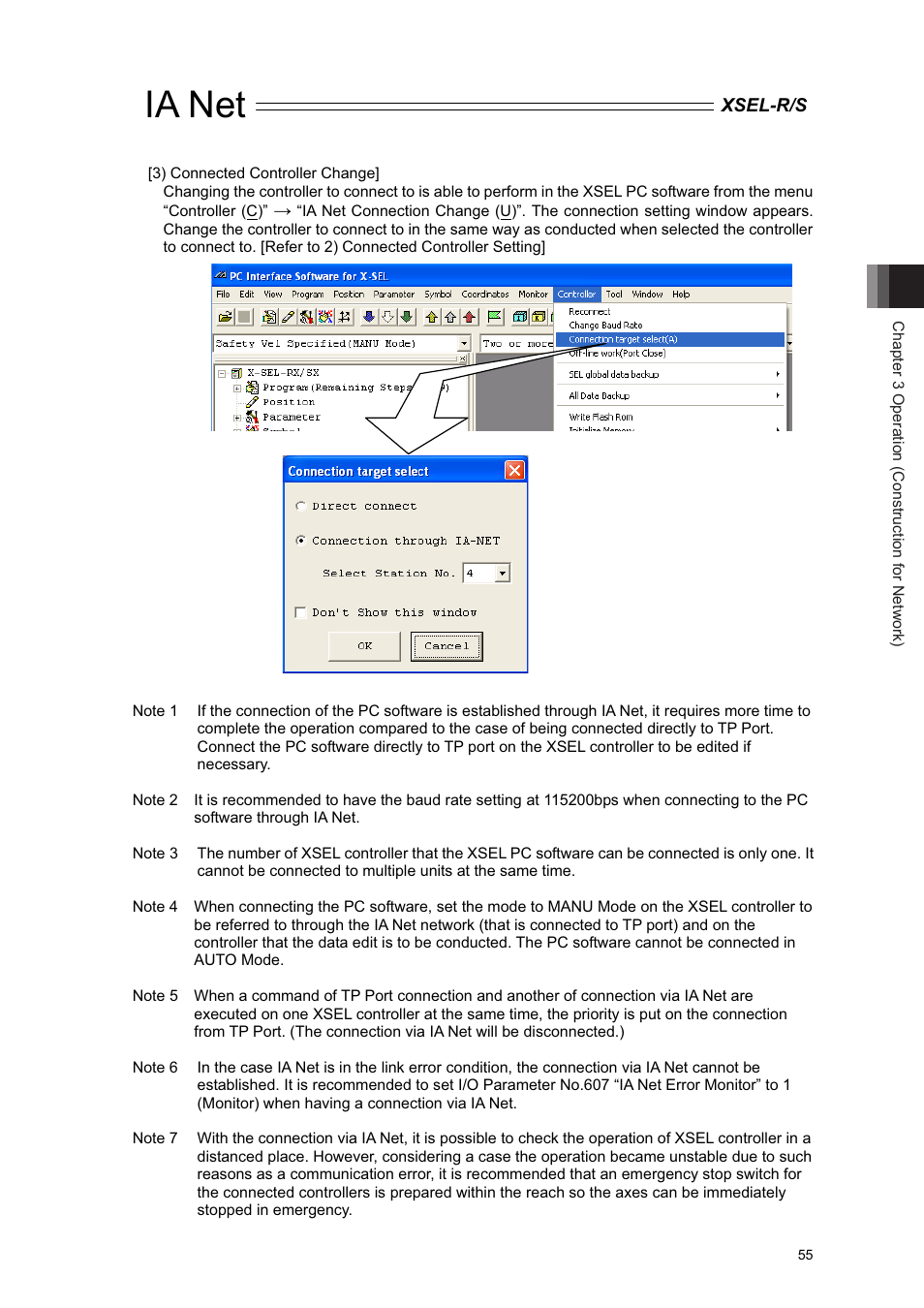 Ia net | IAI America XSEL-S User Manual | Page 61 / 84