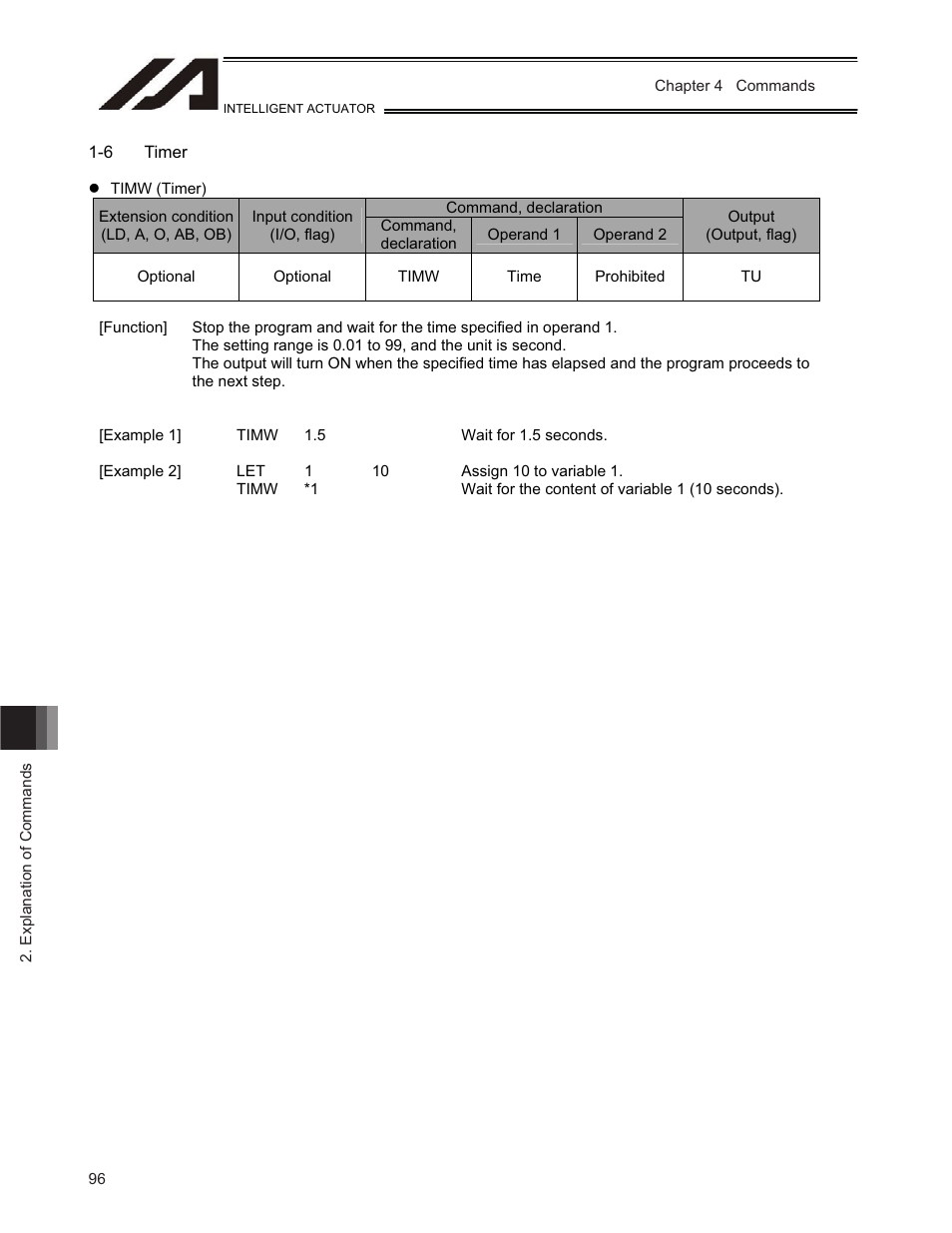 IAI America TT-C3 User Manual | Page 106 / 364