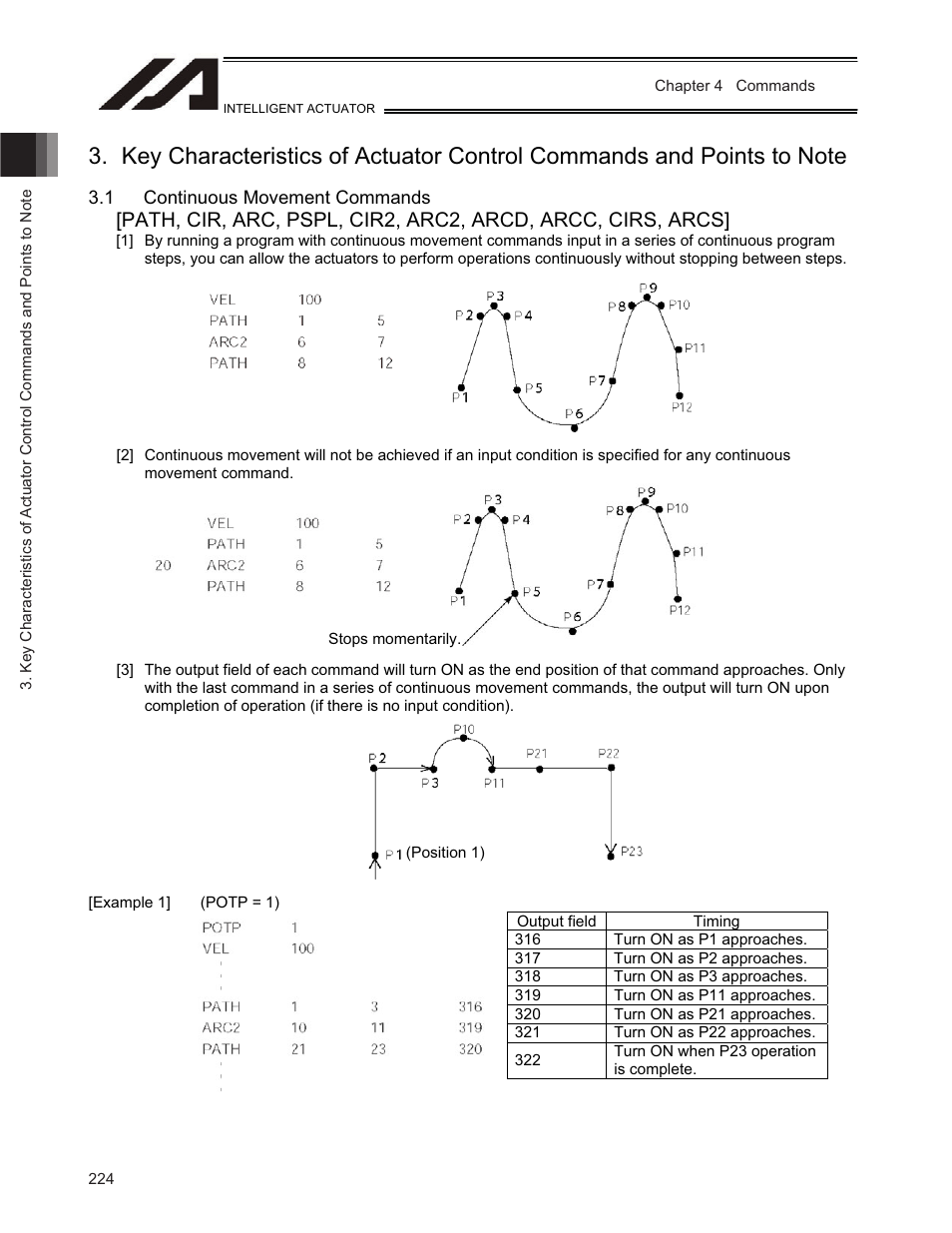 1 continuous movement commands | IAI America TT-C3 User Manual | Page 234 / 364