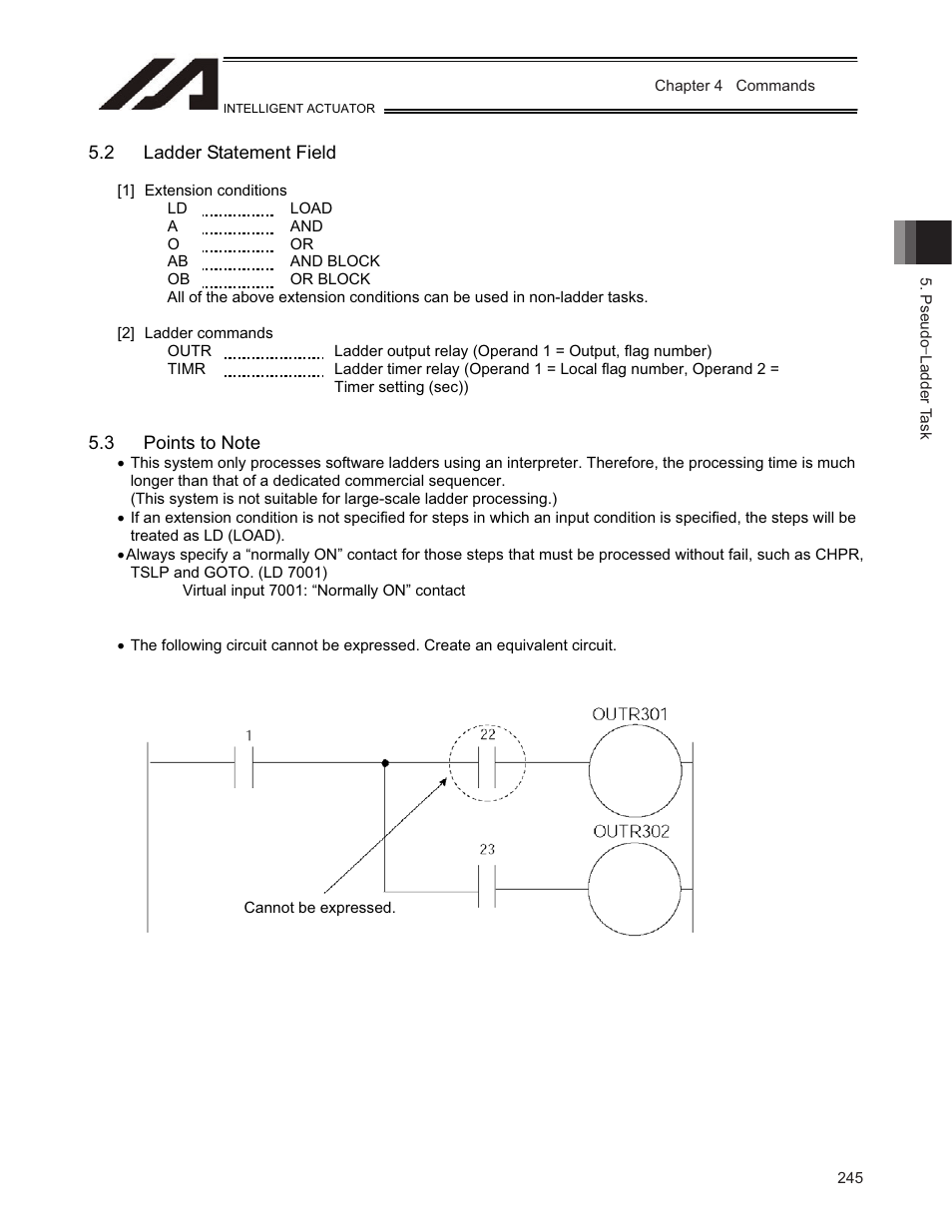 2 ladder statement field, 3 points to note | IAI America TT-C3 User Manual | Page 255 / 364