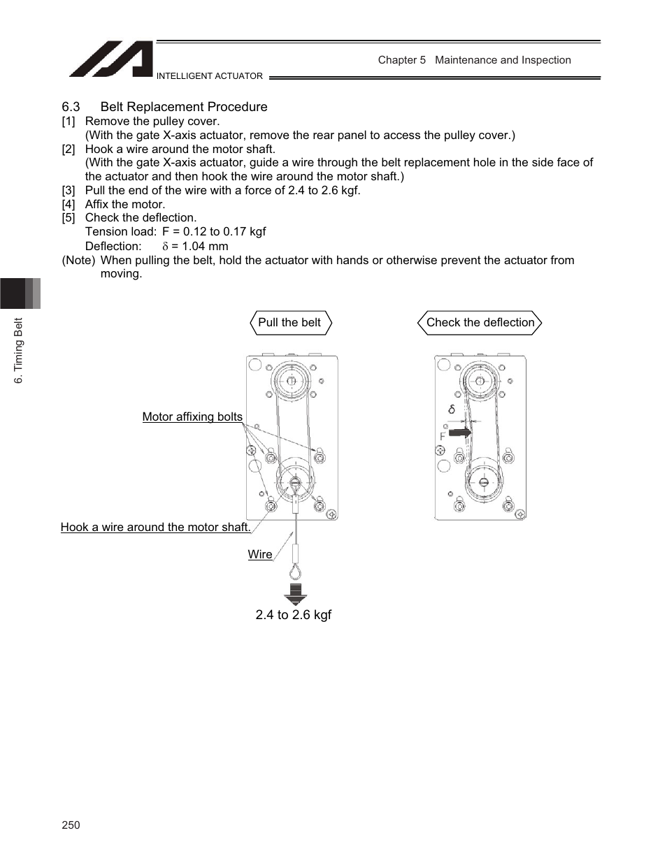 3 belt replacement procedure | IAI America TT-C3 User Manual | Page 260 / 364