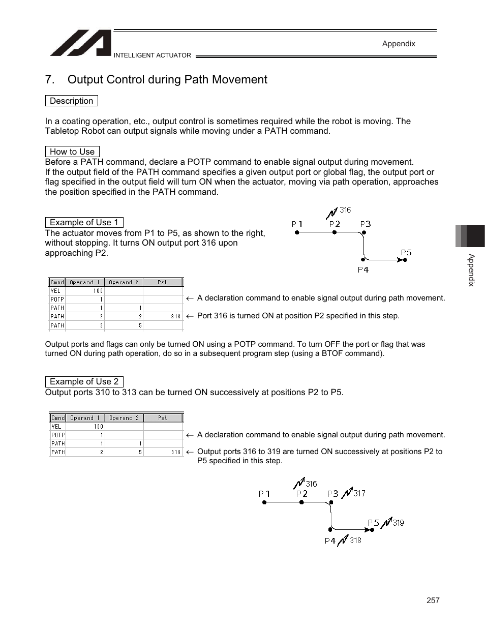 Output control during path movement | IAI America TT-C3 User Manual | Page 267 / 364