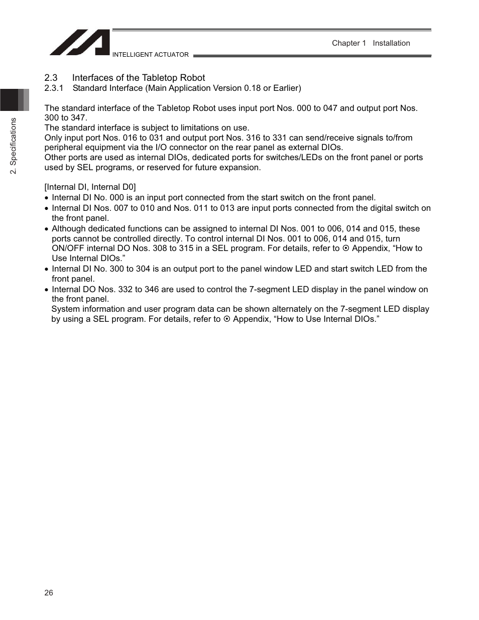 3 interfaces of the tabletop robot | IAI America TT-C3 User Manual | Page 36 / 364