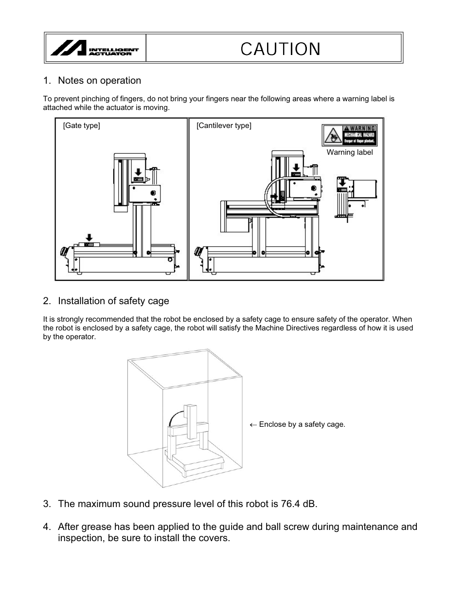 Caution | IAI America TT-C3 User Manual | Page 4 / 364