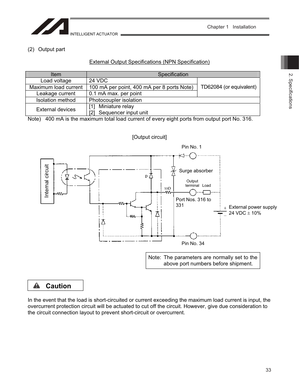 Caution | IAI America TT-C3 User Manual | Page 43 / 364