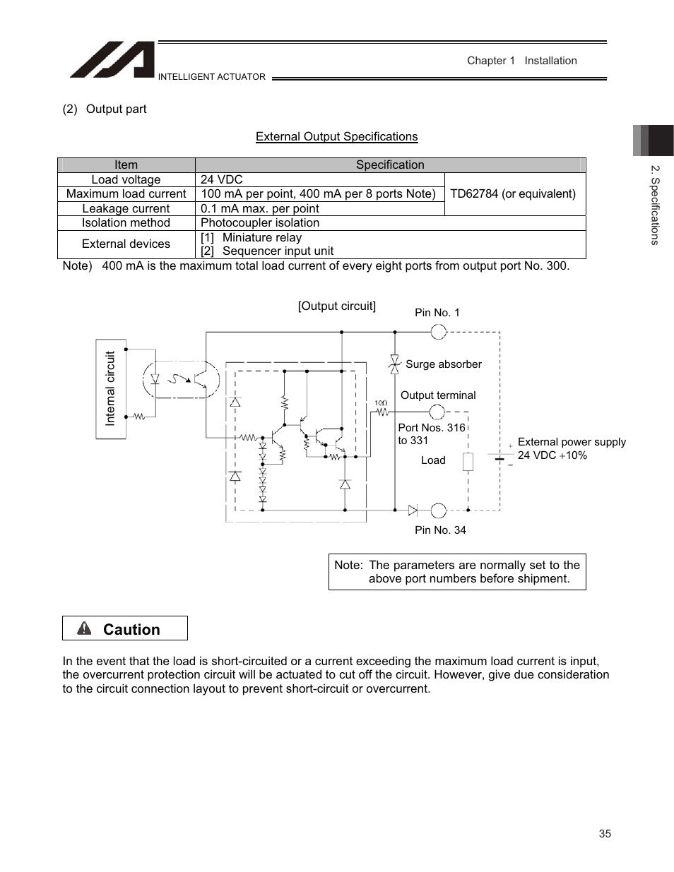 Caution | IAI America TT-C3 User Manual | Page 45 / 364