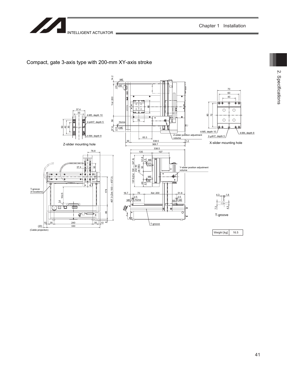 Chapter 1 installation 2. speci ¿ cations, Intelligent actuator | IAI America TT-C3 User Manual | Page 51 / 364