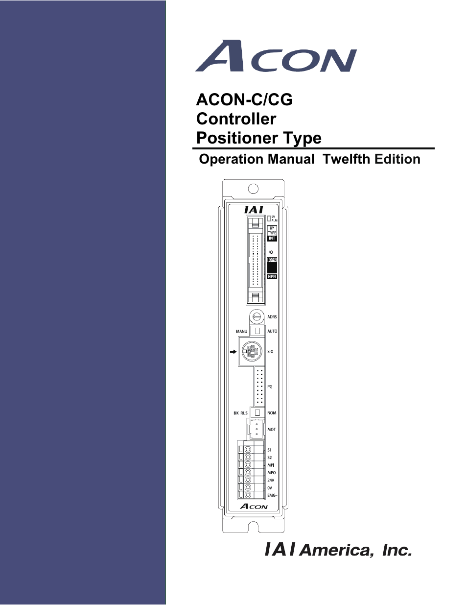 IAI America ACON-CG User Manual | 196 pages