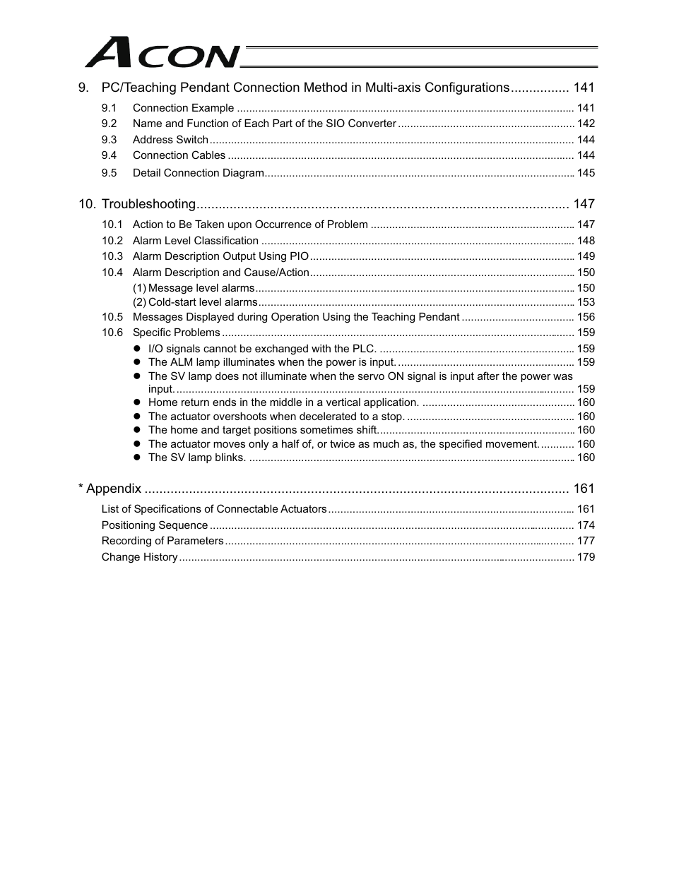 IAI America ACON-CG User Manual | Page 13 / 196