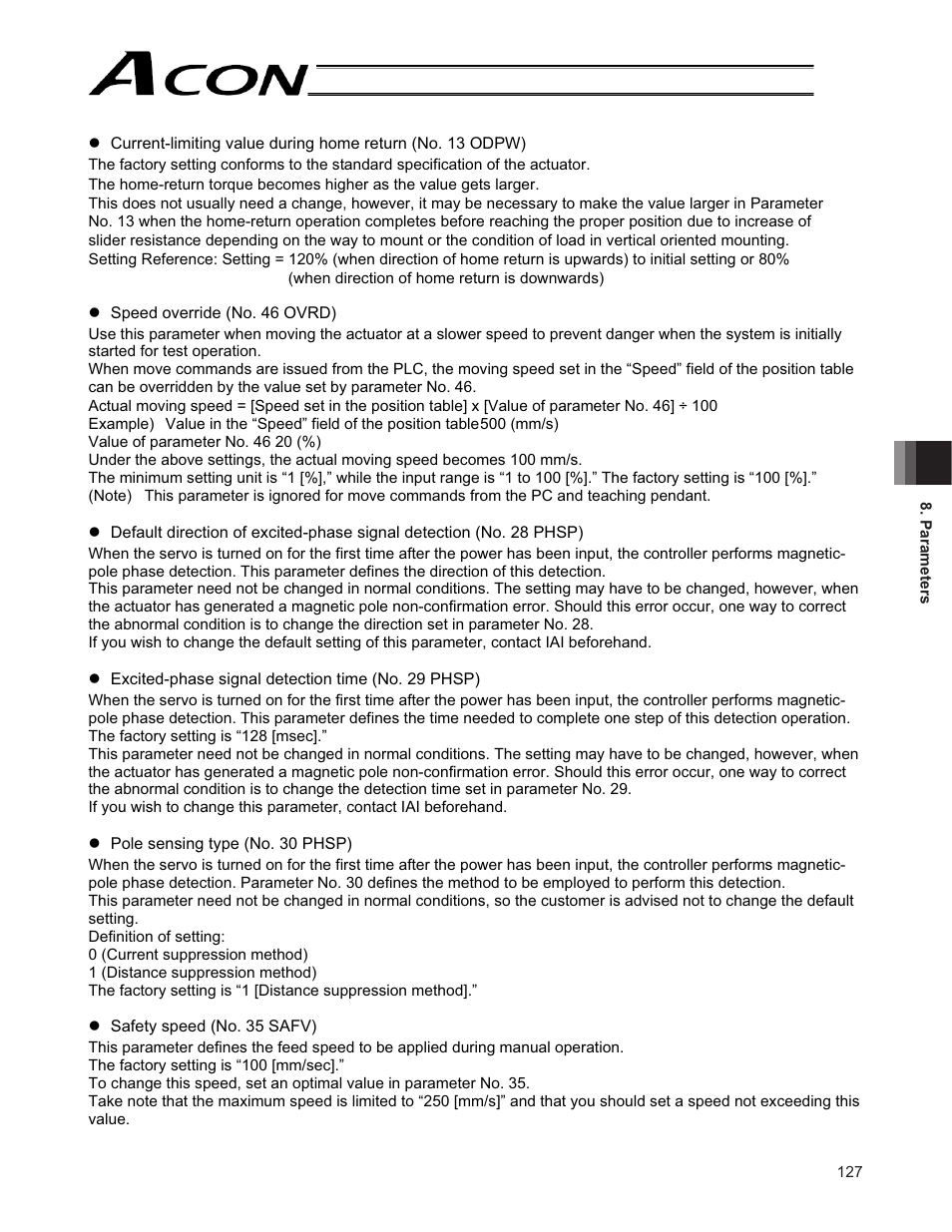IAI America ACON-CG User Manual | Page 141 / 196