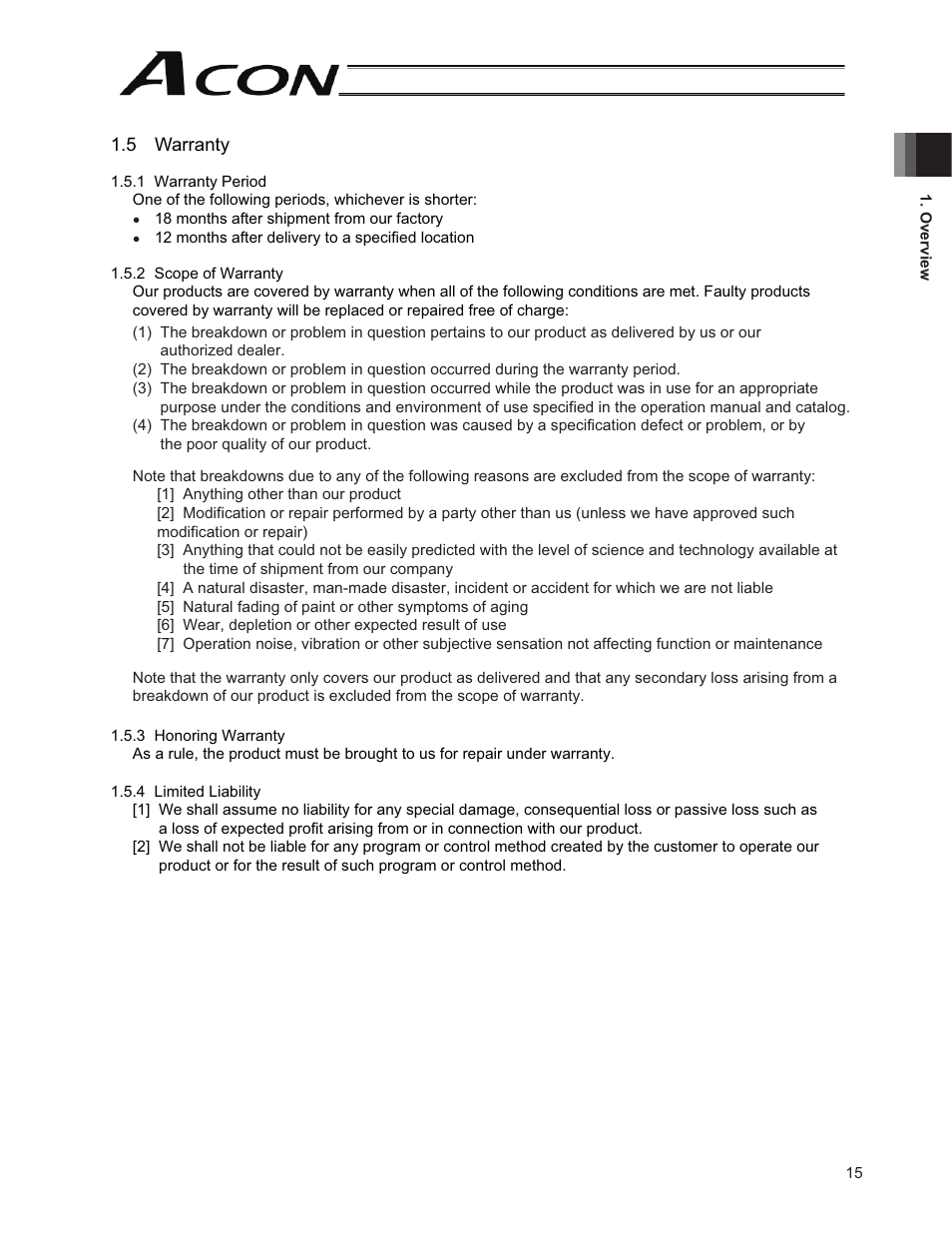 IAI America ACON-CG User Manual | Page 29 / 196
