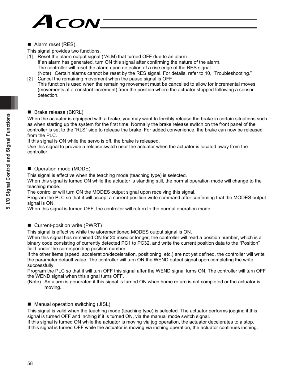 IAI America ACON-CG User Manual | Page 72 / 196