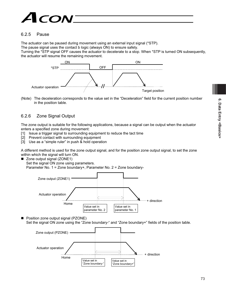 5 pause, 6 zone signal output | IAI America ACON-CG User Manual | Page 87 / 196