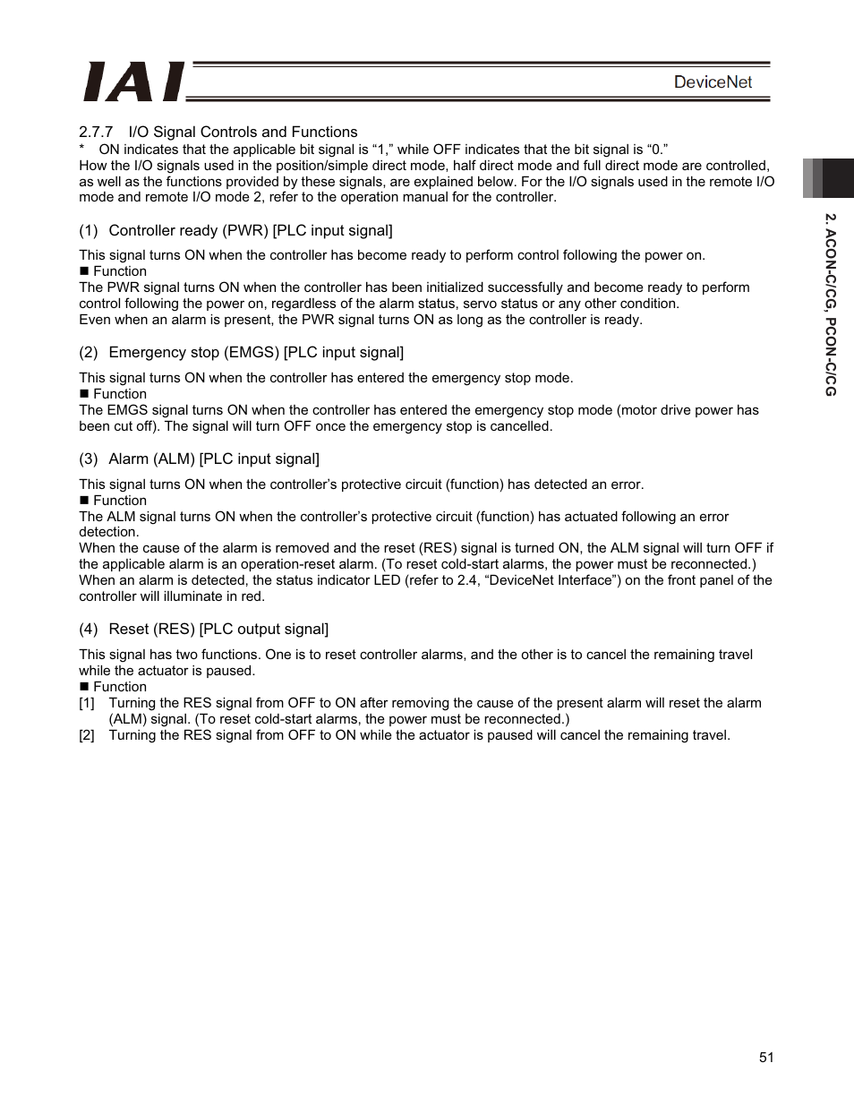 IAI America PCON-CFA User Manual | Page 57 / 266