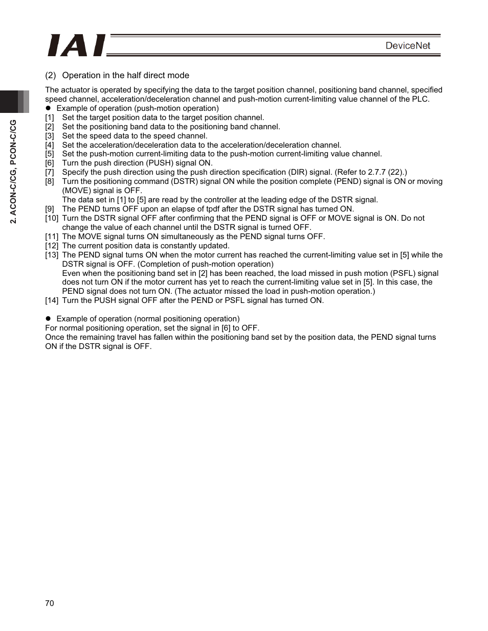 IAI America PCON-CFA User Manual | Page 76 / 266