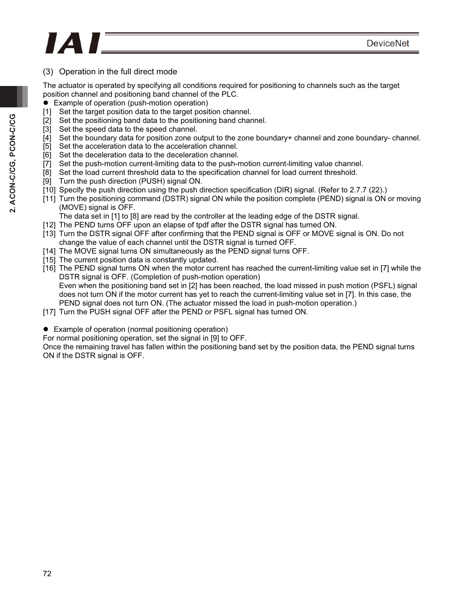 IAI America PCON-CFA User Manual | Page 78 / 266