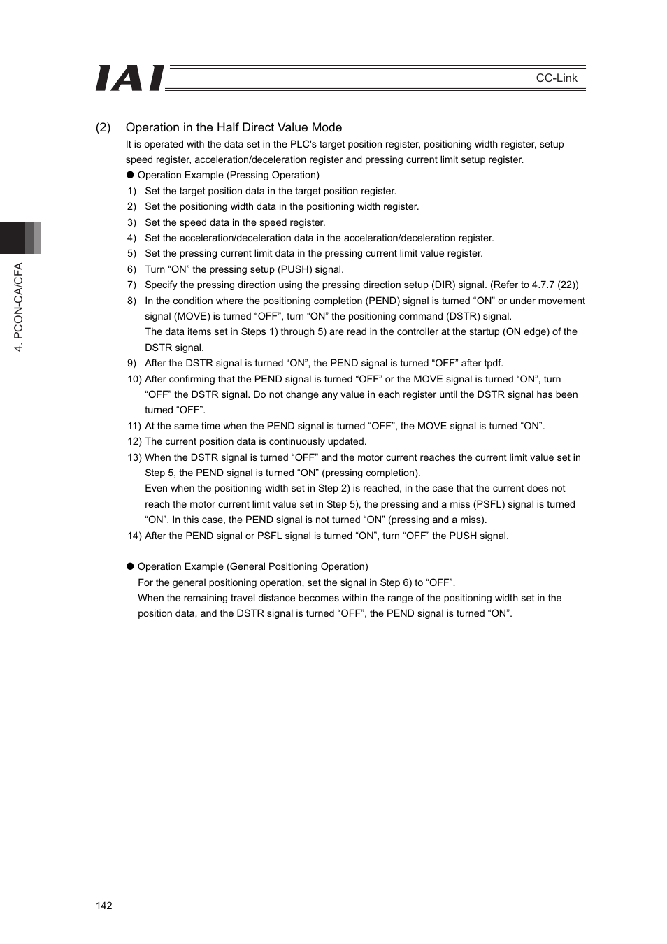 IAI America PCON-CFA User Manual | Page 148 / 262