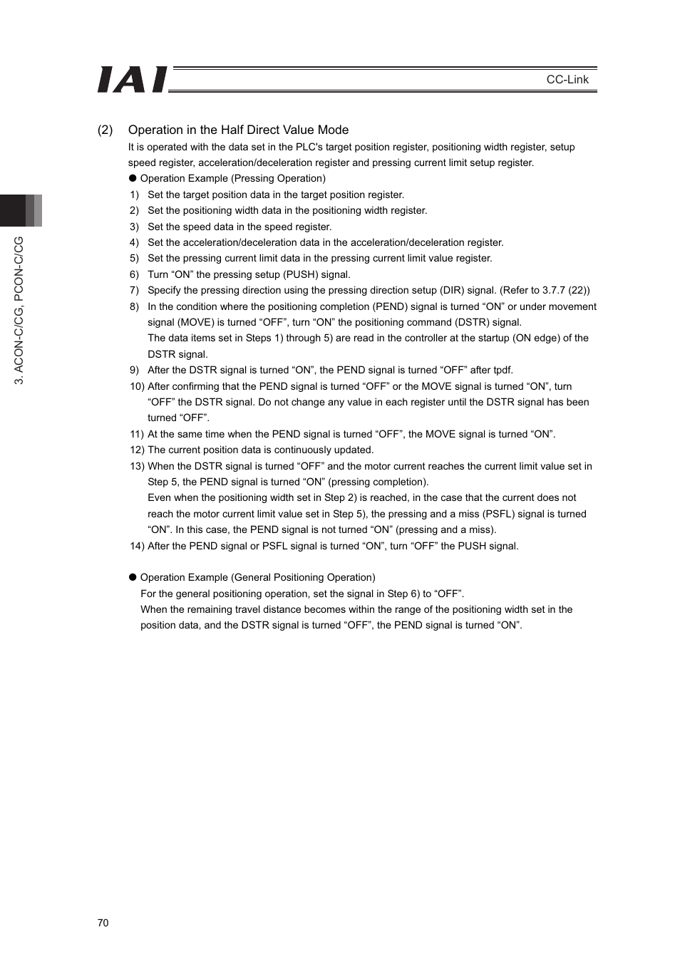 IAI America PCON-CFA User Manual | Page 76 / 262