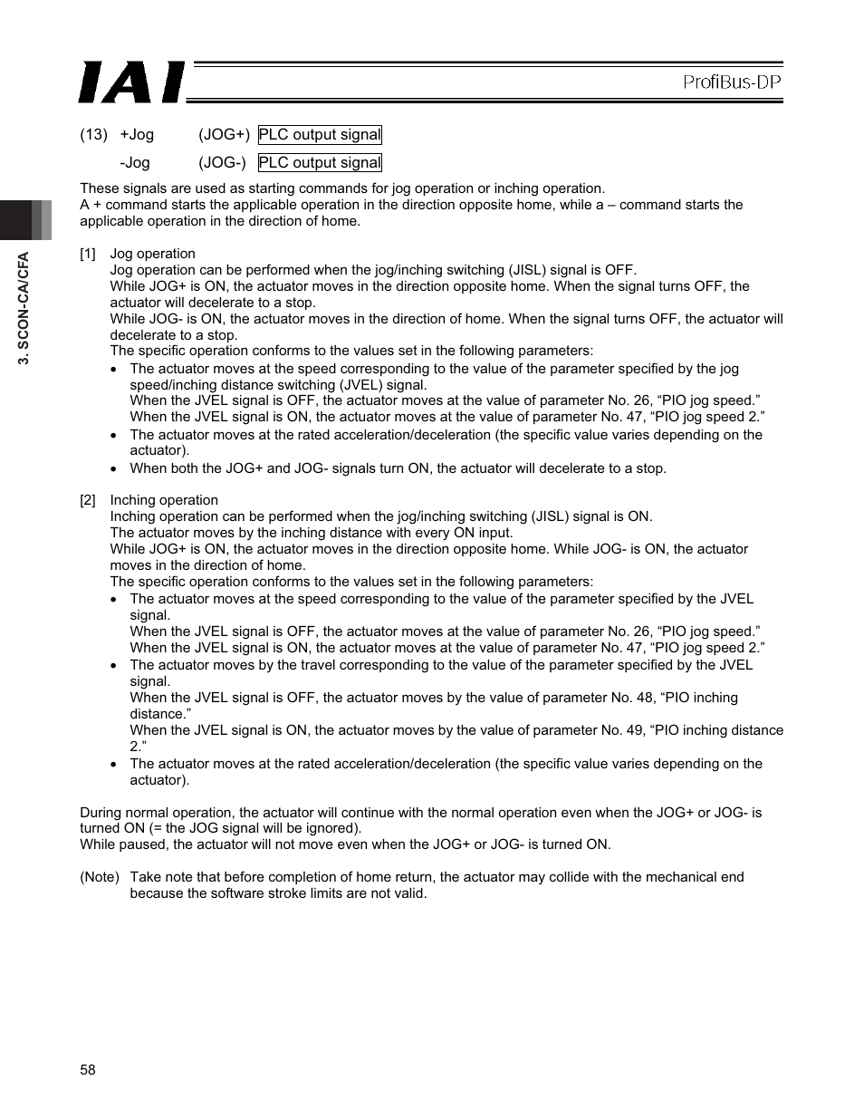 IAI America PCON-CFA User Manual | Page 64 / 266