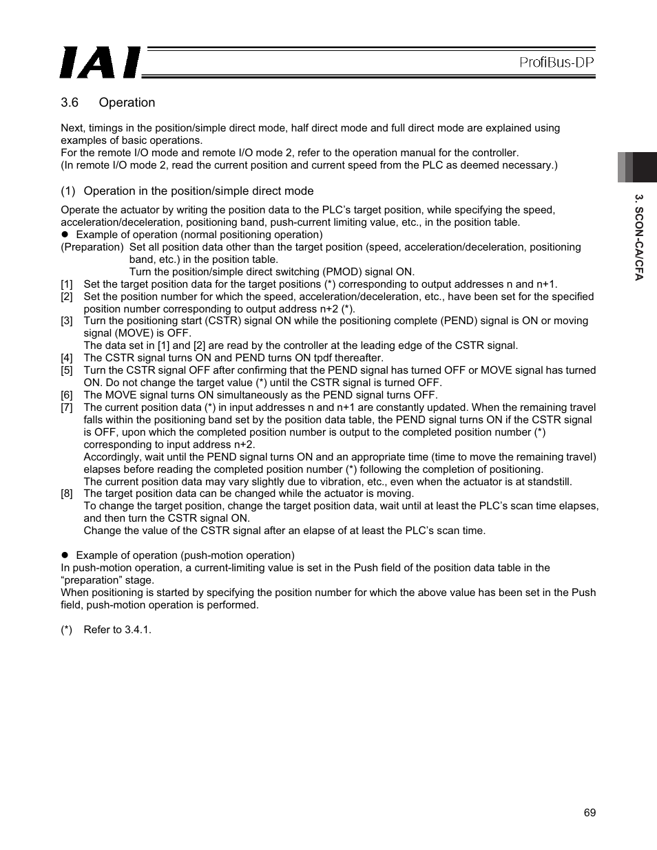 6 operation | IAI America PCON-CFA User Manual | Page 75 / 266