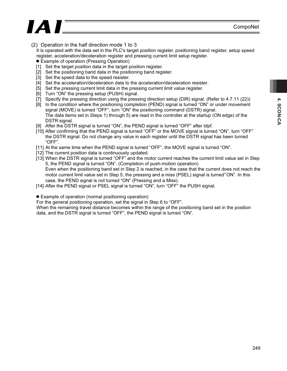 IAI America PCON-CFA User Manual | Page 255 / 270