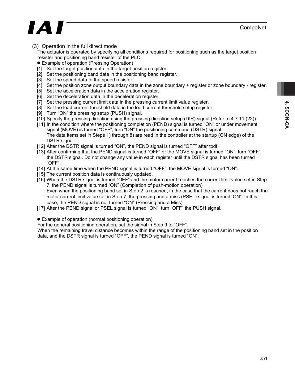 IAI America PCON-CFA User Manual | Page 257 / 270