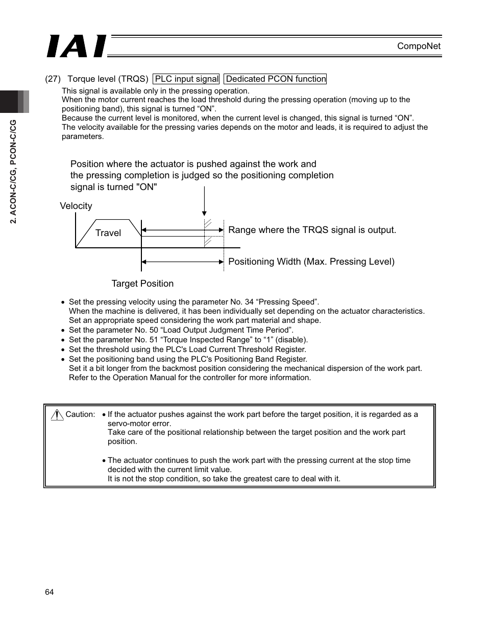 IAI America PCON-CFA User Manual | Page 70 / 270