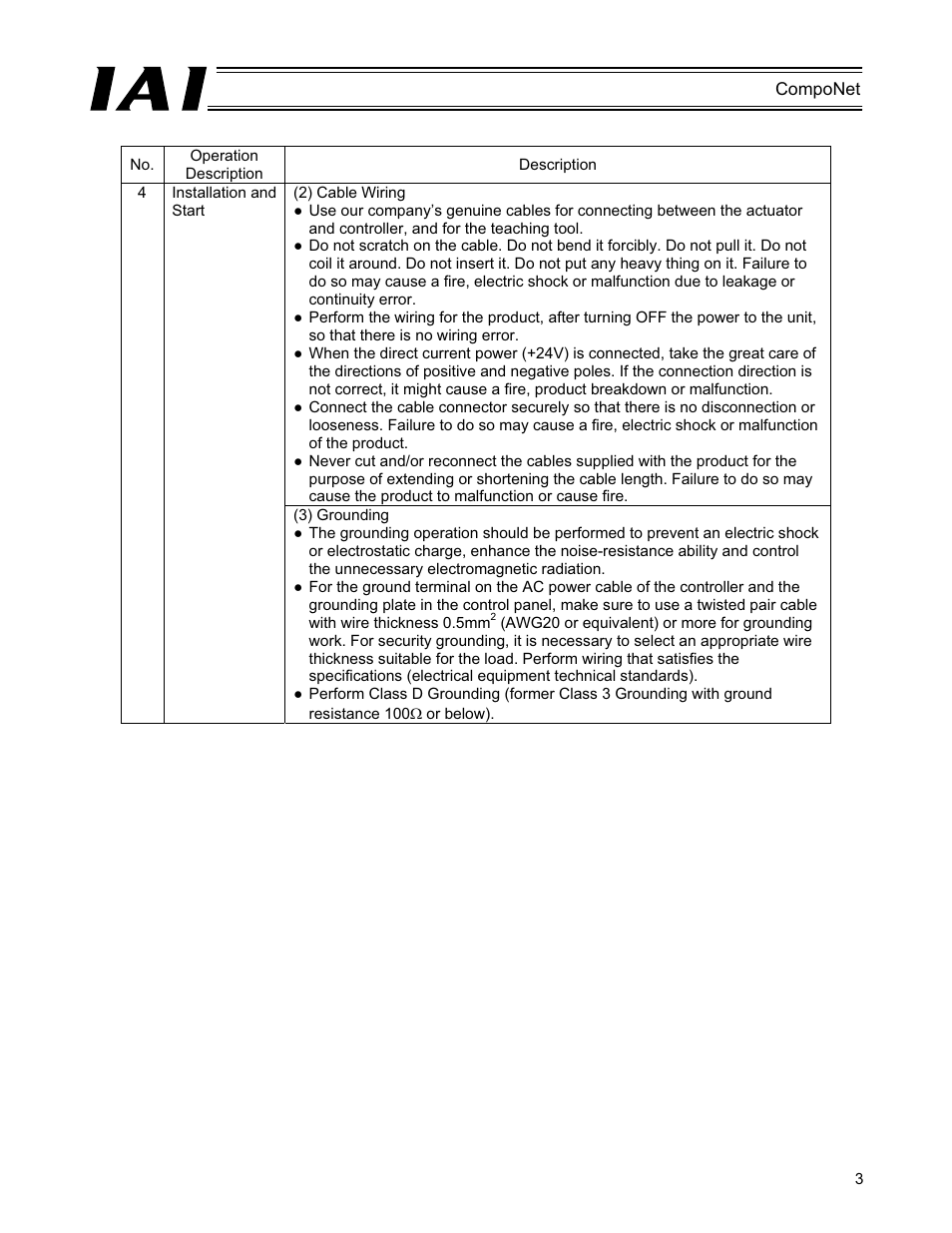 IAI America PCON-CFA User Manual | Page 9 / 270