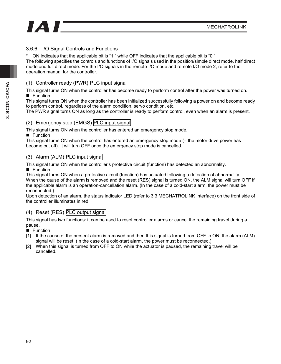 IAI America PCON-CFA User Manual | Page 100 / 226