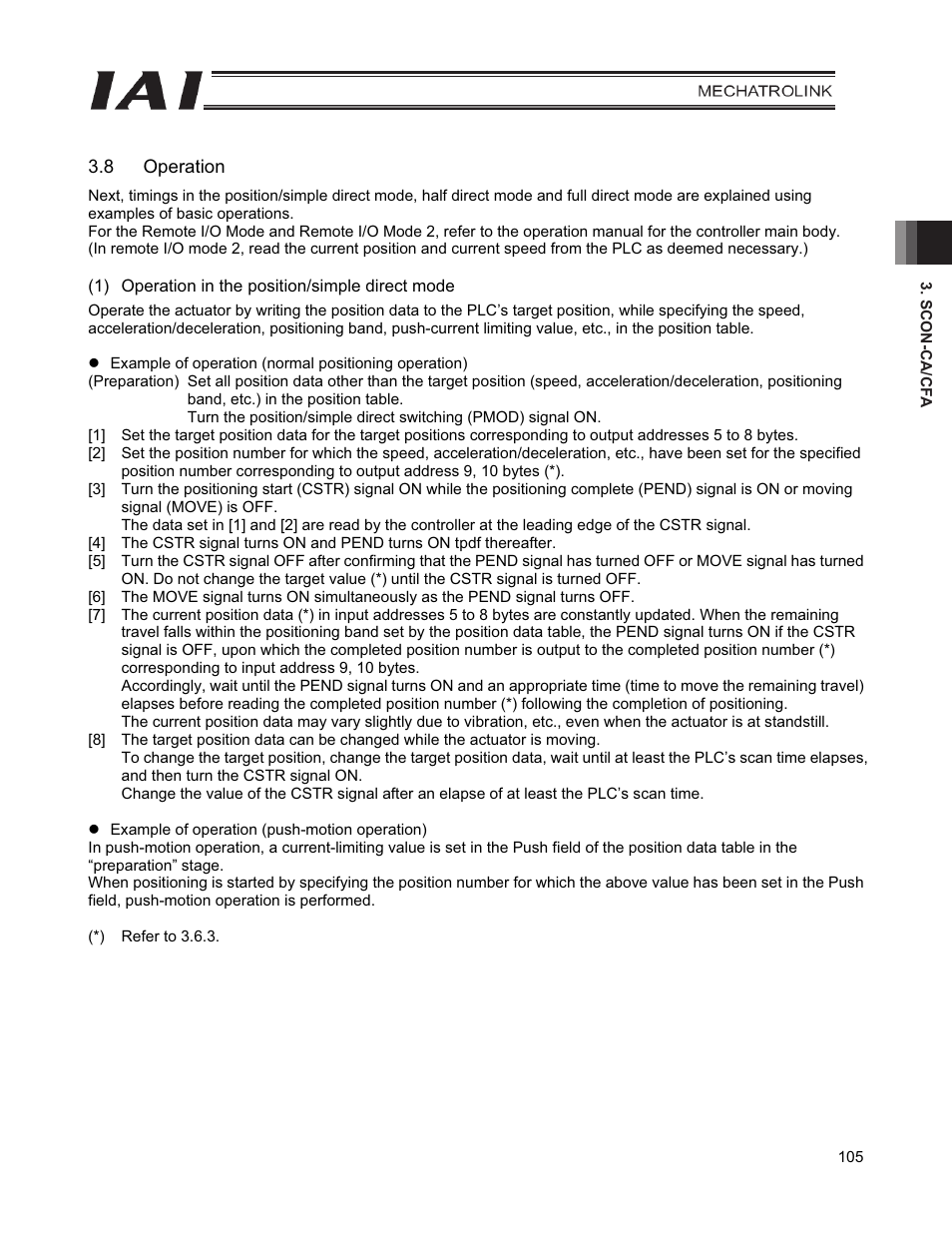8 operation | IAI America PCON-CFA User Manual | Page 113 / 226