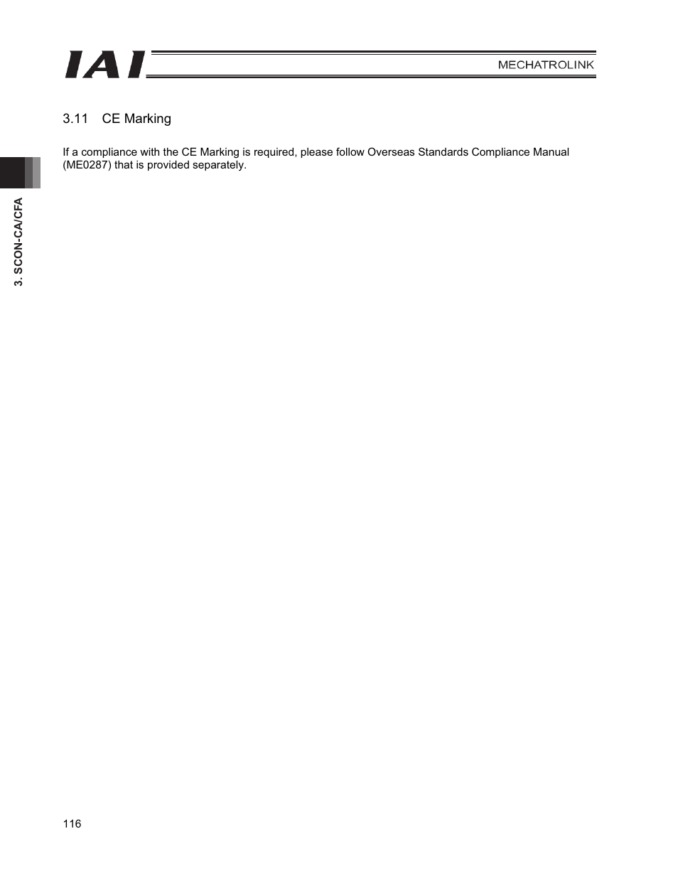 11 ce marking | IAI America PCON-CFA User Manual | Page 124 / 226
