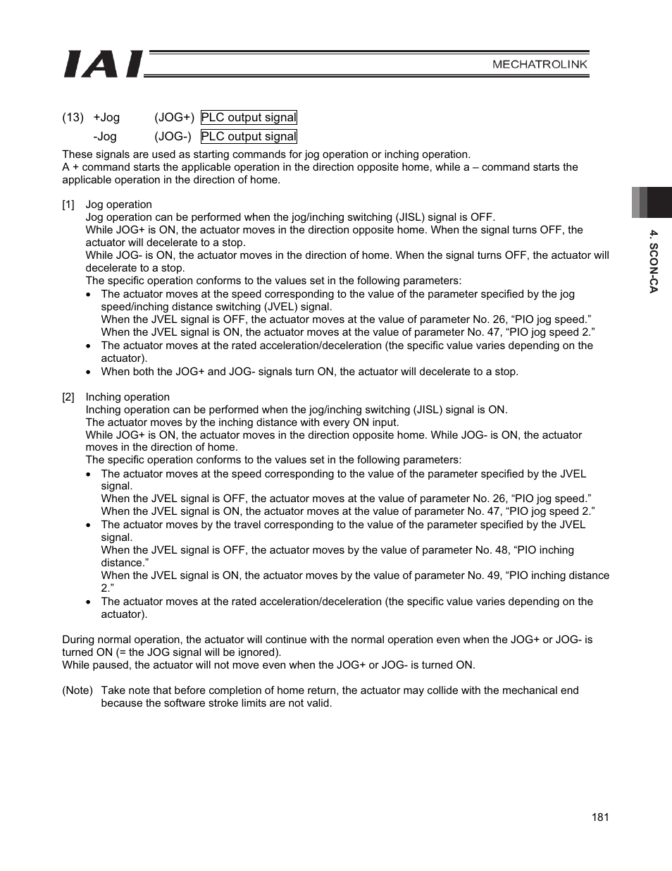 IAI America PCON-CFA User Manual | Page 189 / 226